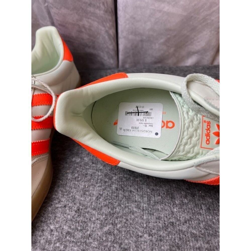 Adidas Womens Gazelle Indoor Linen Green Solar Orange IF6982 Sz 10.5 - Picture 7 of 13